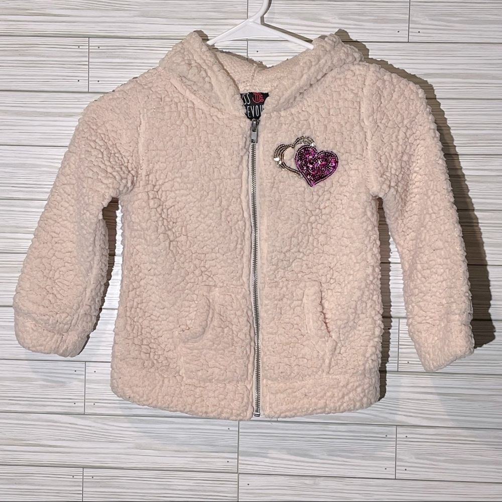 Light pink sequin unicorn hoodie/ size: 6